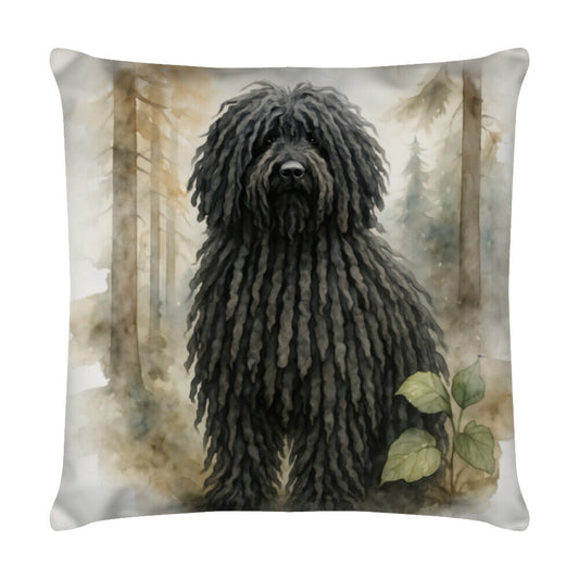 Kissen "Puli - Wald" Weiß – hunde-shirt.de