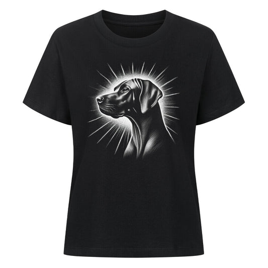 Premium Damen-Shirt "Rhodesian Ridgeback - Shine" Schwarz – hunde-shirt.de