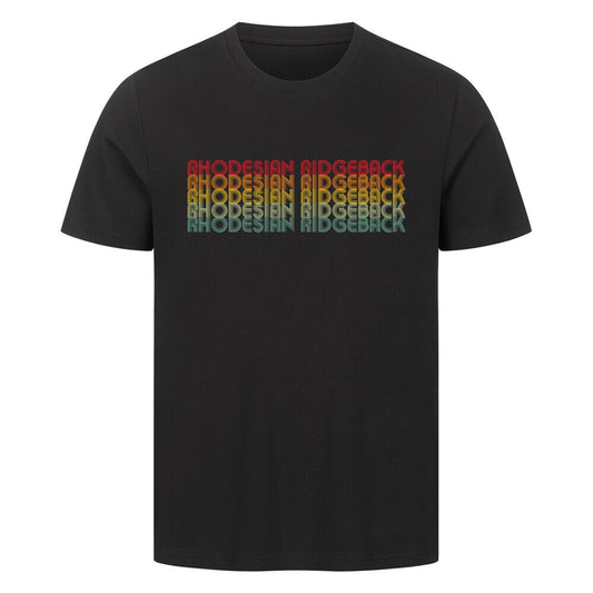 Premium T-Shirt "Rhodesian Ridgeback - RETRO" Schwarz – hunde-shirt.de