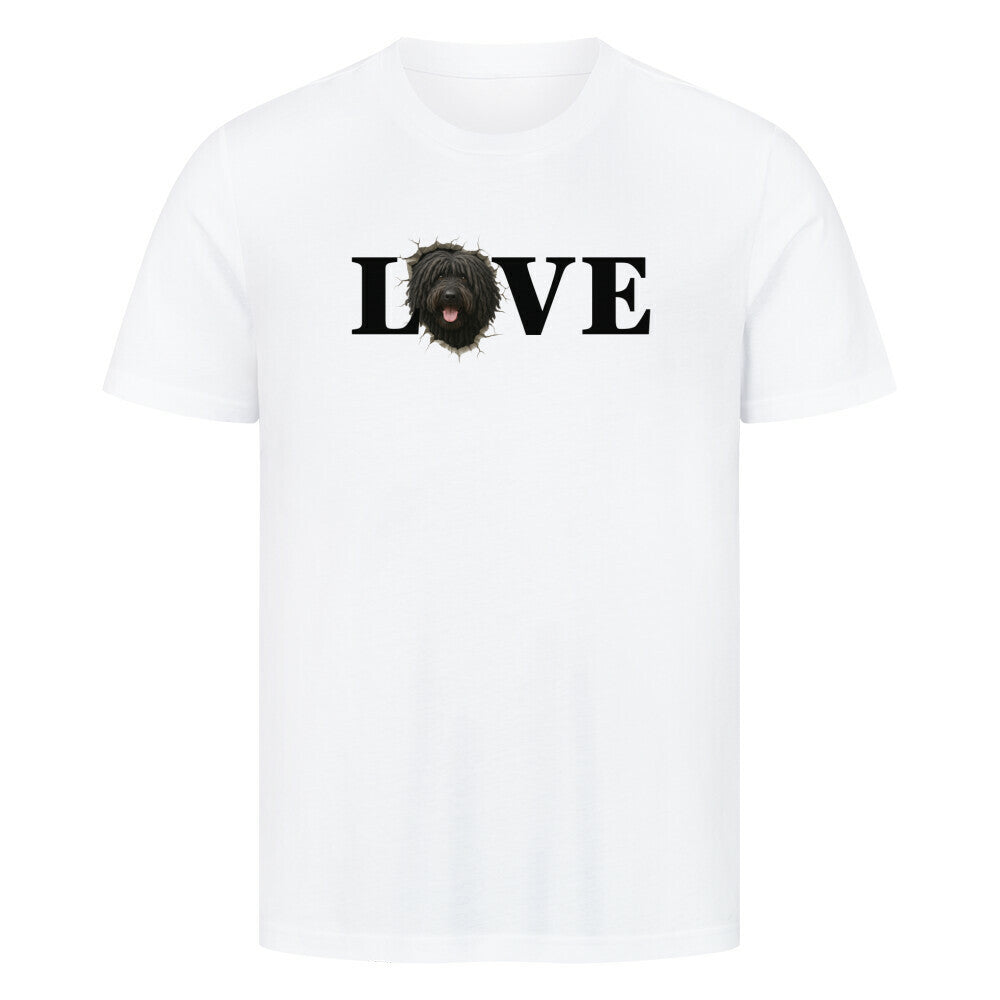 Premium T-Shirt "Puli - LOVE" Weiß – hunde-shirt.de