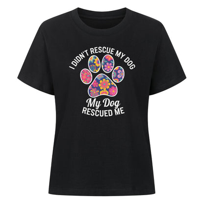 Premium Damen-Shirt "RESCUE" Schwarz – hunde-shirt.de