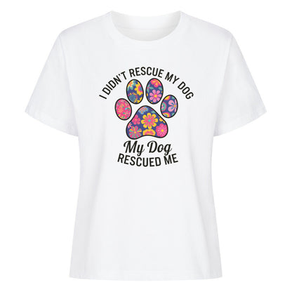 Premium Damen-Shirt "RESCUE" Weiß – hunde-shirt.de