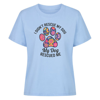 Premium Damen-Shirt "RESCUE" Sky Blue – hunde-shirt.de