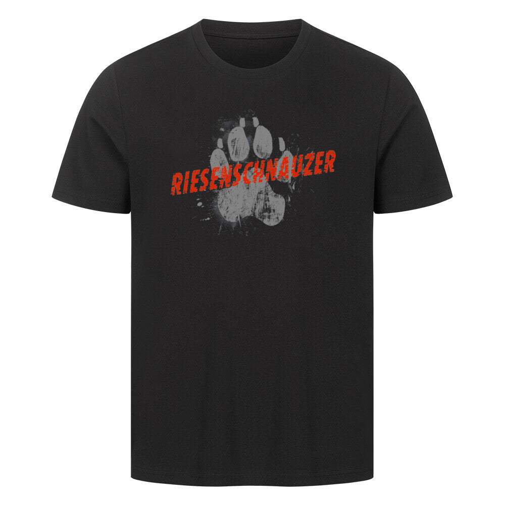 Premium T-Shirt "Riesenschnauzer - PAW" Schwarz – hunde-shirt.de
