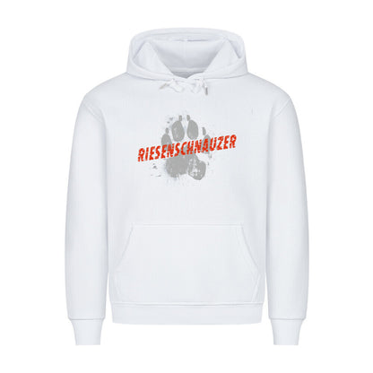 Premium Hoodie "Riesenschnauzer - PAW" Weiß – hunde-shirt.de