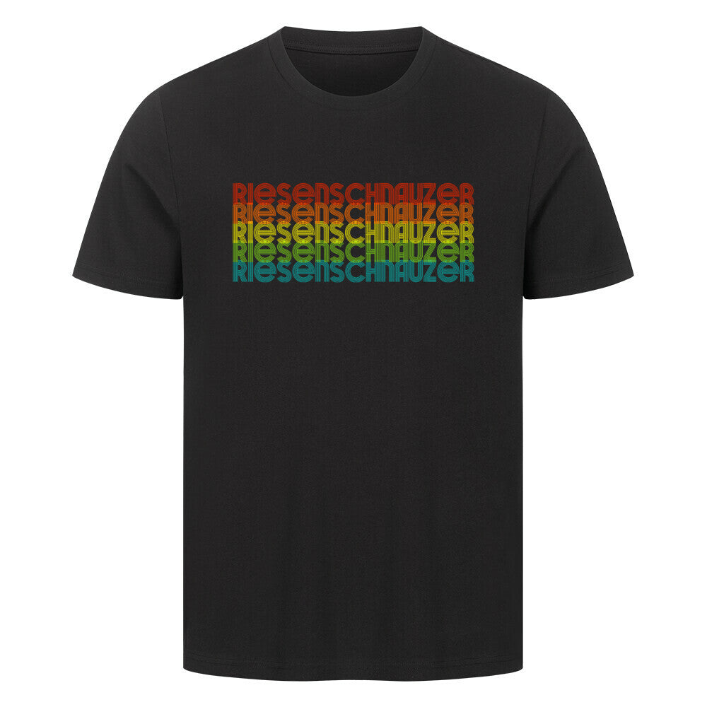 Premium T-Shirt "Riesenschnauzer - RETRO" Schwarz – hunde-shirt.de