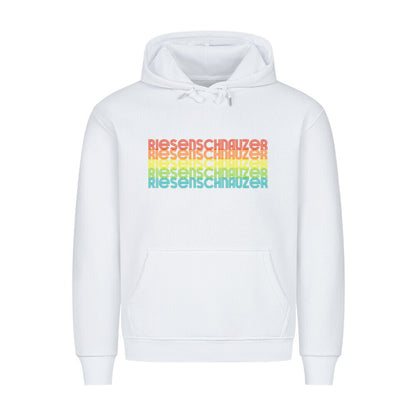 Premium Hoodie "Riesenschnauzer - RETRO" Weiß – hunde-shirt.de