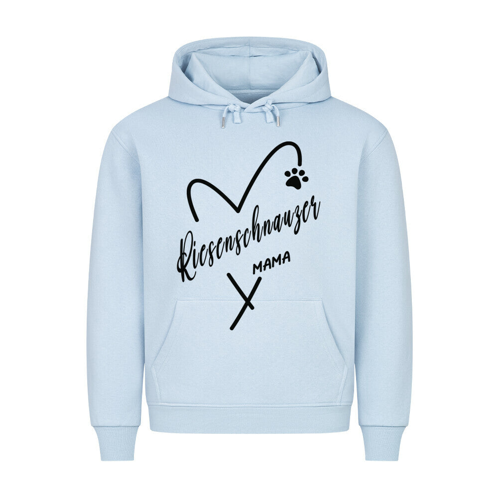 Premium Hoodie "Riesenschnauzer - Mama" Babyblau – hunde-shirt.de