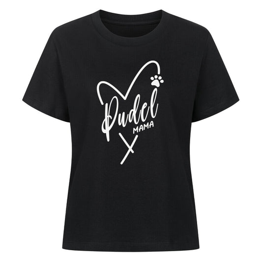 Premium Damen-Shirt "Pudel - Mama" Schwarz – hunde-shirt.de