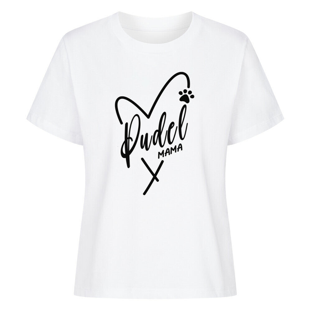 Premium Damen-Shirt "Pudel - Mama" Weiß – hunde-shirt.de