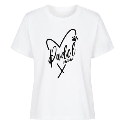 Premium Damen-Shirt "Pudel - Mama" Weiß – hunde-shirt.de