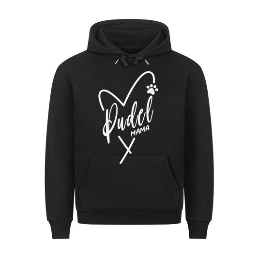Premium Hoodie "Pudel - Mama" Schwarz – hunde-shirt.de