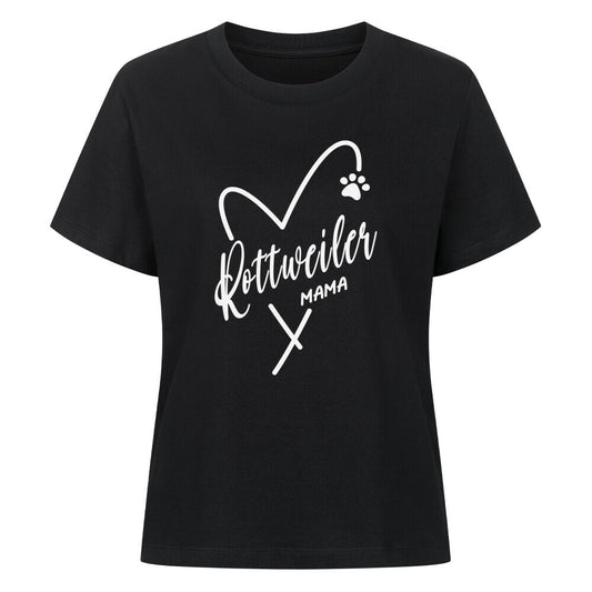 Premium Damen-Shirt "Rottweiler - Mama" Schwarz – hunde-shirt.de