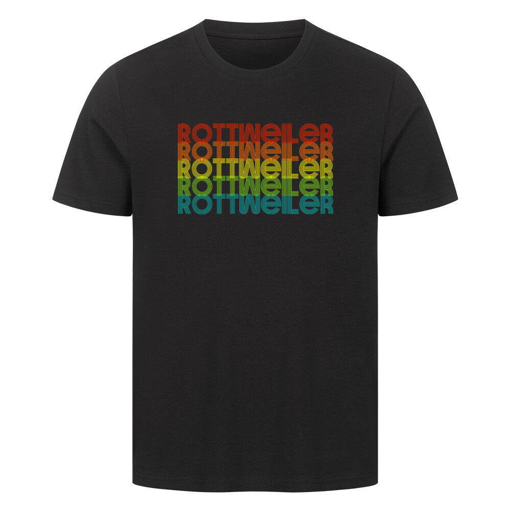 Premium T-Shirt "Rottweiler - RETRO" Schwarz – hunde-shirt.de