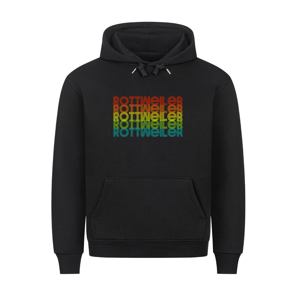 Premium Hoodie "Rottweiler - RETRO" Schwarz – hunde-shirt.de