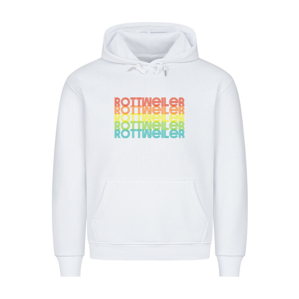 Premium Hoodie "Rottweiler - RETRO" Weiß – hunde-shirt.de