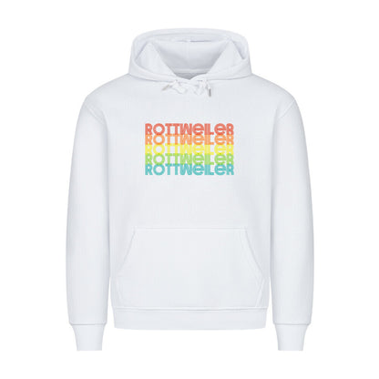 Premium Hoodie "Rottweiler - RETRO" Weiß – hunde-shirt.de