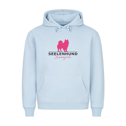 Premium Hoodie "Samoyed - Seelenhund" Babyblau – hunde-shirt.de