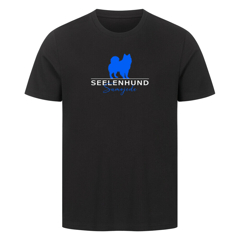 Premium T-Shirt "Samoyed - Seelenhund" Schwarz – hunde-shirt.de