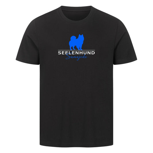 Premium T-Shirt "Samoyed - Seelenhund" Schwarz – hunde-shirt.de