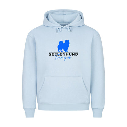 Premium Hoodie "Samoyed - Seelenhund" Babyblau – hunde-shirt.de