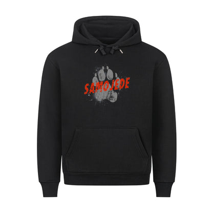 Premium Hoodie "Samoyed - PAW" Schwarz – hunde-shirt.de