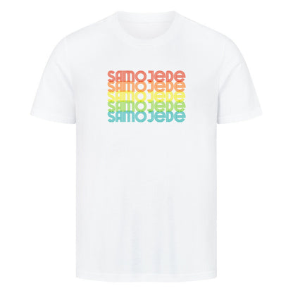 Premium T-Shirt "Samoyed - RETRO" Weiß – hunde-shirt.de