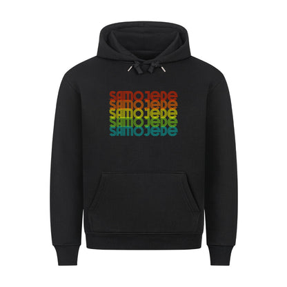 Premium Hoodie "Samoyed - RETRO" Schwarz – hunde-shirt.de