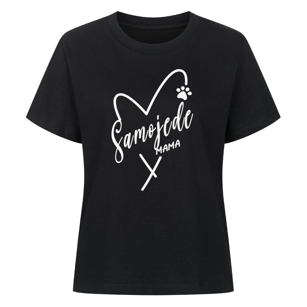 Premium Damen-Shirt "Samoyed - Mama" Schwarz – hunde-shirt.de