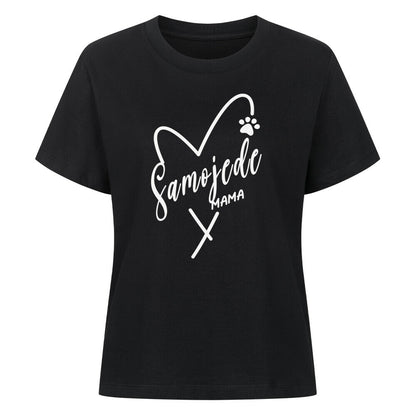 Premium Damen-Shirt "Samoyed - Mama" Schwarz – hunde-shirt.de