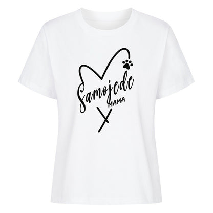 Premium Damen-Shirt "Samoyed - Mama" Weiß – hunde-shirt.de