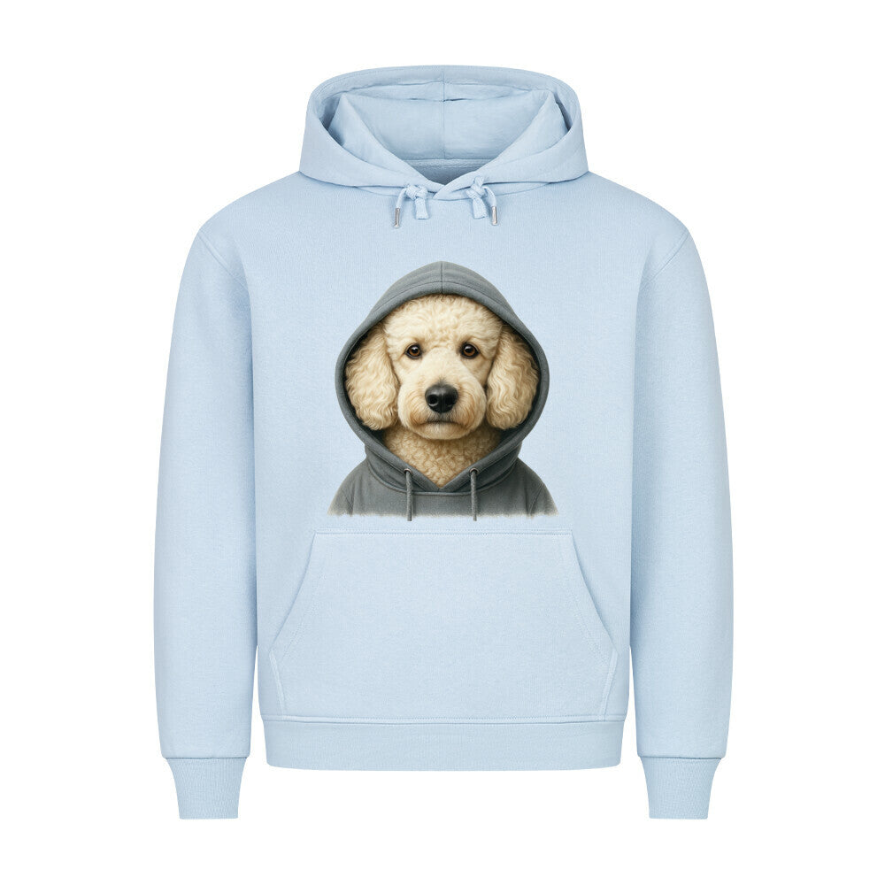 Premium Hoodie "Pudel - Hooded" Babyblau – hunde-shirt.de