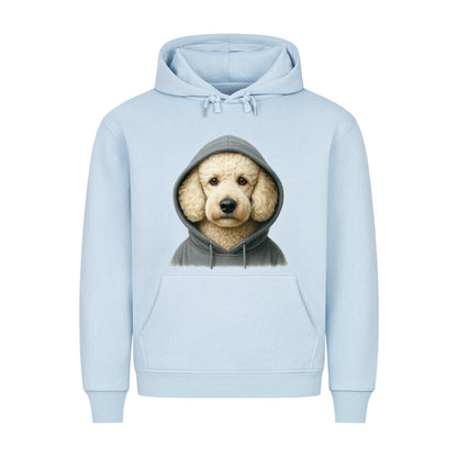 Premium Hoodie "Pudel - Hooded" Babyblau – hunde-shirt.de