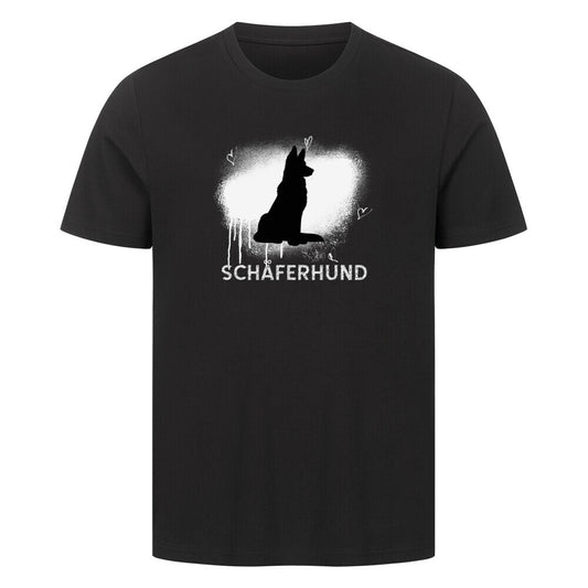 Premium T-Shirt "Schäferhund - Brush" Schwarz – hunde-shirt.de