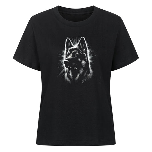 Premium Damen-Shirt "Schäferhund - Shine" Schwarz – hunde-shirt.de