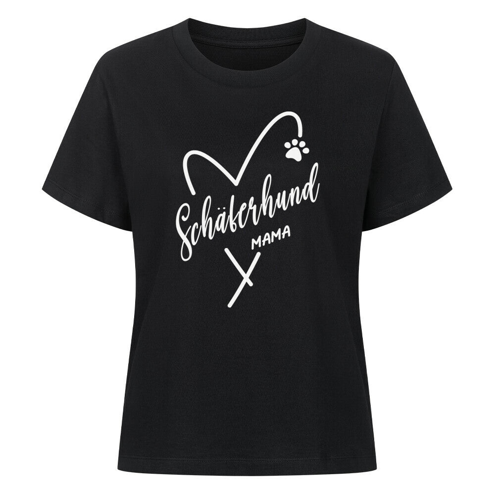 Premium Damen-Shirt "Schäferhund - Mama" Schwarz – hunde-shirt.de