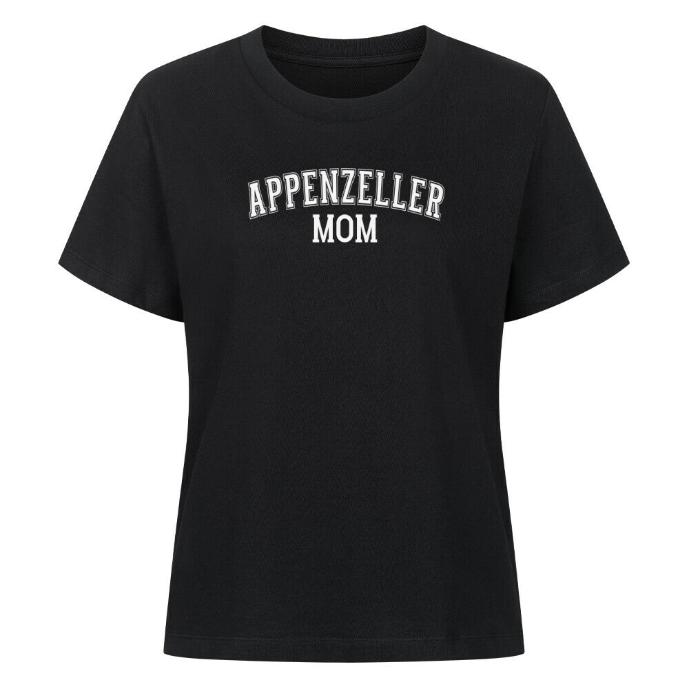 Premium Damen-Shirt "Appenzeller - MOM" Schwarz – hunde-shirt.de