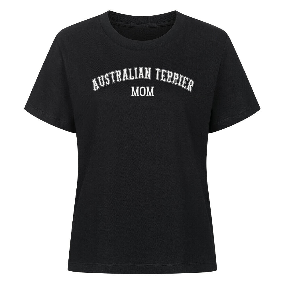 Premium Damen-Shirt "Australian Terrier - Mom" Schwarz – hunde-shirt.de