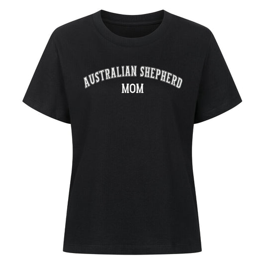 Premium Damen-Shirt "Australian Shepherd - MOM" Schwarz – hunde-shirt.de