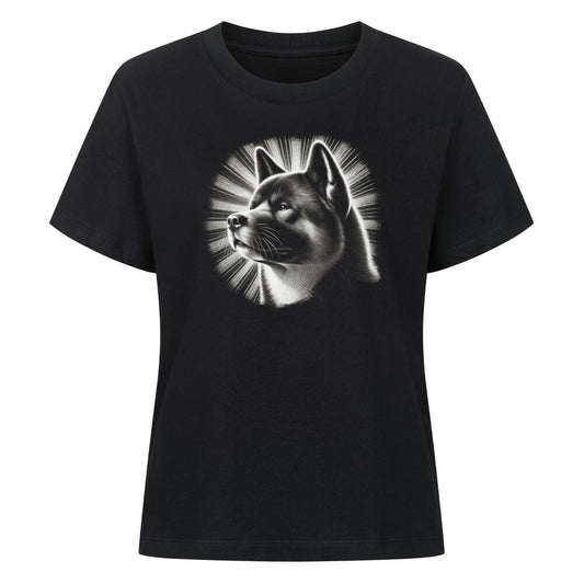 Premium Damen-Shirt "Akita Inu - Shine" Schwarz – hunde-shirt.de