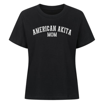 Premium Damen-Shirt "American Akita - MOM" Schwarz – hunde-shirt.de