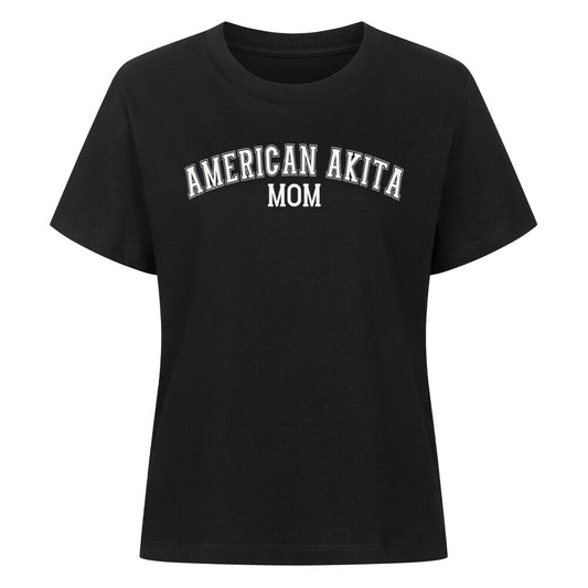 Premium Damen-Shirt "American Akita - MOM" Schwarz – hunde-shirt.de