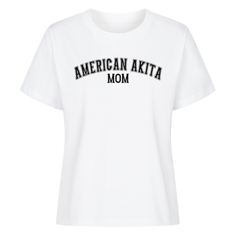 Premium Damen-Shirt "American Akita - MOM" Weiß – hunde-shirt.de