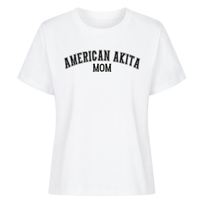 Premium Damen-Shirt "American Akita - MOM" Weiß – hunde-shirt.de