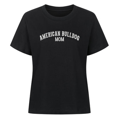 Premium Damen-Shirt "American Bulldog - MOM" Schwarz – hunde-shirt.de