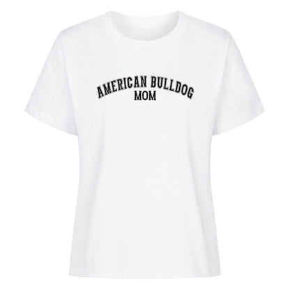 Premium Damen-Shirt "American Bulldog - MOM" Weiß – hunde-shirt.de