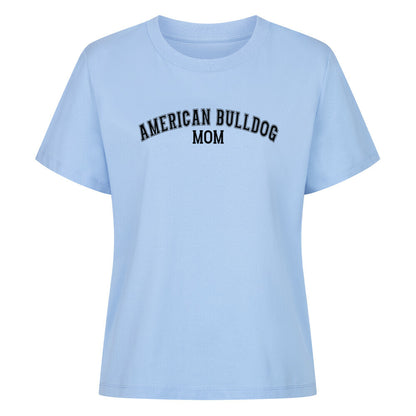 Premium Damen-Shirt "American Bulldog - MOM" Sky Blue – hunde-shirt.de