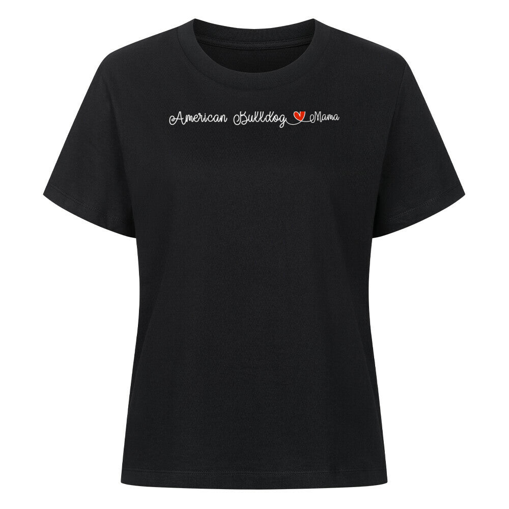 Premium Damen-Shirt "American Bully XL / XXL - Mama" Schwarz – hunde-shirt.de