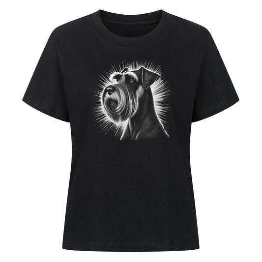 Premium Damen-Shirt "Schnauzer - Shine" Schwarz – hunde-shirt.de
