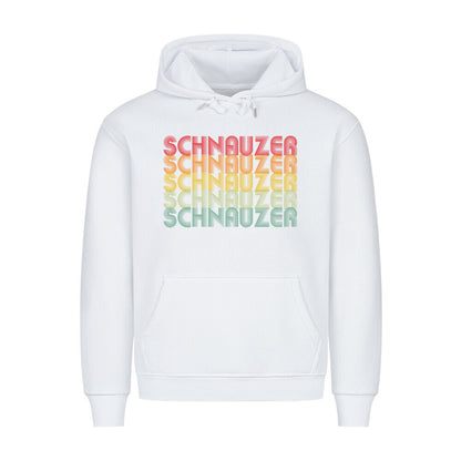 Premium Hoodie "Schnauzer - RETRO" Weiß – hunde-shirt.de